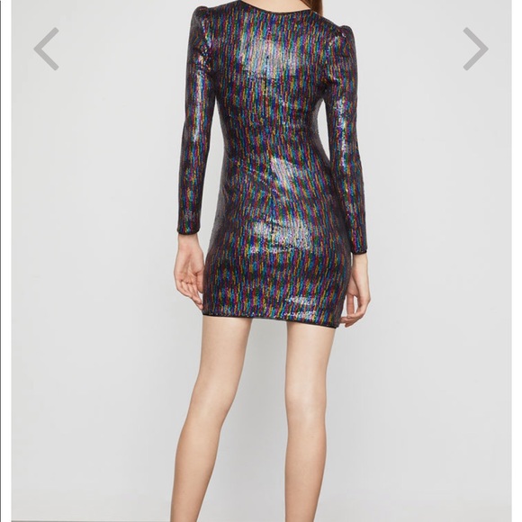 BCBG MaxAzria Mini Sequined Dress-Small - Picture 4 of 4